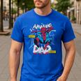 Spider-Man Amazing Dad Men's Casual T-Shirt Royal Blue