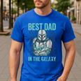 Star Wars The Mandalorian And Grogu Best Dad In The Galaxy Men's Casual T-Shirt Royal Blue