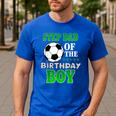 Step Dad Of The Birthday Boy Soccer Stars Outfit Men's Casual T-Shirt Royal Blue