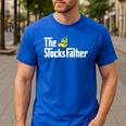 The Stocks Father Trader Dad Men's Casual T-Shirt Royal Blue