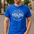 Super Camping King Camp Camper Dad Men Husband Men's Casual T-Shirt Royal Blue
