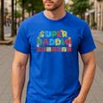 Super Daddio Retro Gamer Dad Style Men's Casual T-Shirt Royal Blue Super Daddio Retro Gamer Dad Style Men's Casual T-Shirt Royal Blue