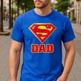 Superman Super Dad Men's Casual T-Shirt Royal Blue