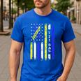 T21 Dad American Flag Down Syndrome Awareness Men's Casual T-Shirt Royal Blue T21 Dad American Flag Down Syndrome Awareness Men's Casual T-Shirt Royal Blue