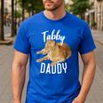 Tabby Daddy Cat Lover Saying Graphic Men's Casual T-Shirt Royal Blue