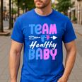 Team Healthy Baby Gender Reveal Pregnancy Mom Dad Men's Casual T-Shirt Royal Blue Team Healthy Baby Gender Reveal Pregnancy Mom Dad Men's Casual T-Shirt Royal Blue