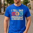 I Tell Dad Jokes Periodically Retro Papa Fathers Day Men Men's Casual T-Shirt Royal Blue