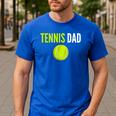 Tennis Dad For Men Tennis Dad Humor Tennis Lover Men's Casual T-Shirt Royal Blue