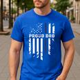 Thin Blue Line Proud Dad Police Family T-Shirt Men's Casual T-Shirt Royal Blue Thin Blue Line Proud Dad Police Family T-Shirt Men's Casual T-Shirt Royal Blue
