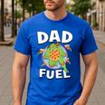TMNT Michelangelo Dad Fuel Men's Casual T-Shirt Royal Blue TMNT Michelangelo Dad Fuel Men's Casual T-Shirt Royal Blue