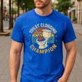 Toilet Clogging Champion Bathroom Humor Dad Jokes Men's Casual T-Shirt Royal Blue Toilet Clogging Champion Bathroom Humor Dad Jokes Men's Casual T-Shirt Royal Blue