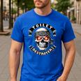 Toilet Destroyer Poop Jokes Dad Humor Poop Diarrhea Men's Casual T-Shirt Royal Blue