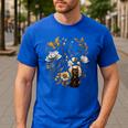 Tortie Cat Owner Flowers Tortie Cat Mom Tortie Cat Dad Men's Casual T-Shirt Royal Blue