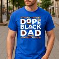 History Month Family Matching Melanin Dope Black Dad Men's Casual T-Shirt Royal Blue