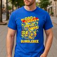 Transformers Father's Day Bumblebee My Dad Is Brave Men's Casual T-Shirt Royal Blue