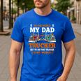 Trucker Father's Day To The World My Dad Is Just A Trucker Men's Casual T-Shirt Royal Blue