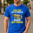 Tuba Player Men Dad Grandpa Marching Band Brass Tubist Men's Casual T-Shirt Royal Blue