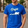Twin Dad Papa Bear Two Cubs 2 Kids Men's Casual T-Shirt Royal Blue Twin Dad Papa Bear Two Cubs 2 Kids Men's Casual T-Shirt Royal Blue