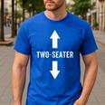 Two Seater Shirt For Men 2 Seater Dad Men's Casual T-Shirt Royal Blue
