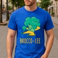 Vegetable Word Game Dad Joke Brocco-Lee Broccoli Men's Casual T-Shirt Royal Blue