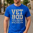 Vet BOD Like A Dad Bob Military Veteran Humor Men's Casual T-Shirt Royal Blue