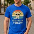 Vintage Chihuahua Dad Dog Lovers Father's Day Tee Men's Casual T-Shirt Royal Blue