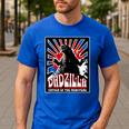 Vintage Dadzilla Father Of The Monsters Fathers Day Men's Casual T-Shirt Royal Blue