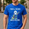 Vintage Father Son Family Autistic Kids Autism Awareness Dad Men's Casual T-Shirt Royal Blue Vintage Father Son Family Autistic Kids Autism Awareness Dad Men's Casual T-Shirt Royal Blue