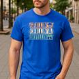 Vintage Grill Dad Grilling Chilling Refilling Men's Casual T-Shirt Royal Blue