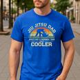 Vintage Jiu Jitsu Dad Just Like A Normal Dad Only Cooler Men's Casual T-Shirt Royal Blue