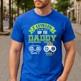 Vintage Leveling Up To Daddy 2026 Soon To Be Dad 2026 Men's Casual T-Shirt Royal Blue