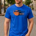 Vintage Proud Basketball Dad Fathers Day Basketball Player Men's Casual T-Shirt Royal Blue