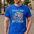 Vintage USA Flag Goldendoodle Doodle Dad Fathers Day Men Men's Casual T-Shirt Royal Blue