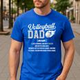 Volleyball Dad Definition Dad Of A Volleyball Player Father Men's Casual T-Shirt Royal Blue