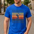 Volleyball Dad Like A Normal Dad Only Cooler Vintage Men's Casual T-Shirt Royal Blue Volleyball Dad Like A Normal Dad Only Cooler Vintage Men's Casual T-Shirt Royal Blue