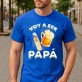 Voy Hacer Papa Ser Papa Voy A Ser Papa Dad To Be In Spanish Men's Casual T-Shirt Royal Blue