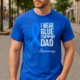 I Wear Blue For My Dad Shirt ALS Awareness Tshirt Men's Casual T-Shirt Royal Blue