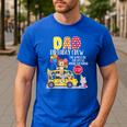 The Wheels On The Bus Dad Birthday Crew Party Toddler Kids Men's Casual T-Shirt Royal Blue
