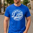 World’s Greatest Dad Father's Day Best Daddy Dad Ever Men's Casual T-Shirt Royal Blue