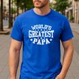 World's Greatest Papa Shirt Dad Father's Day Men's Casual T-Shirt Royal Blue