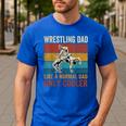Wrestling Dad Like A Normal Dad Only Cooler Father's Day Men's Casual T-Shirt Royal Blue