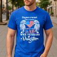 WWII Veterans Daughter Dad Remembrance Veteran Day Men's Casual T-Shirt Royal Blue