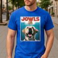 Yellow Lab Jowls Top Labrador Retriever Dog Mom Dad Men's Casual T-Shirt Royal Blue