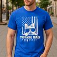 Yorkie Dad Cool Vintage Retro Proud American Men's Casual T-Shirt Royal Blue