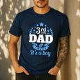 3rd Time Dad Dad Pregnancy It's a Boy Men's Casual T-Shirt Navy