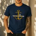Aircraft Carrier USS America CVA-66 Veterans Day Dad Son Boy Men's Casual T-Shirt Navy