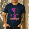 American Dad Outer Space Roger Cartoon Men's Casual T-Shirt Navy