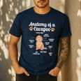 Anatomy Of A Cavapoo Dog Cavapoo Owner Cavapoo Dad Men's Casual T-Shirt Navy