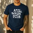Anti Social Dads Club Dad Life Father's Day Men's Casual T-Shirt Navy