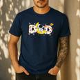 Astronaut Dad Space Birthday Planets Party Matching Family Men's Casual T-Shirt Navy